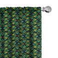 thumbnail image 1 of Ambesonne Vintage Window Curtains, Colorful Leaves Floral Plot, Each 28" W x 63" L, Forest Green and Orange, 1 of 4