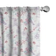 thumbnail image 1 of Ambesonne Vintage Window Curtains, Eiffel Tower and Flower, Each 28" W x 63" L, Pale Blue Pink and White, 1 of 5