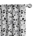 thumbnail image 1 of Ambesonne Vintage Window Curtains, Greyscale Botanical Art, Each 28" W x 63" L, Charcoal Grey and Taupe Grey, 1 of 4