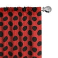 thumbnail image 1 of Ambesonne Vintage Window Curtains, Modern Polka Dots Artwork, Each 28" W x 84" L, Scarlet and Dark Grey, 1 of 4