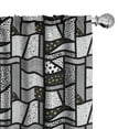 thumbnail image 1 of Ambesonne Vintage Window Curtains, Music Notes Dots Numbers, Each 28" W x 84" L, Charcoal Grey and Beige, 1 of 4
