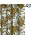 thumbnail image 1 of Ambesonne Vintage 4-Panel Curtains, Nostalgic Flower Pine Cones, 56"x95", Dark Orange Multicolor, 1 of 4
