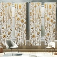 thumbnail image 1 of Ambesonne Vintage 4-Panel Curtains, Nostalgic Wildfloral Witchy, 56"x84", Dark Khaki Pale Grey, 1 of 3