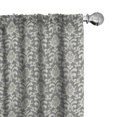thumbnail image 1 of Ambesonne Vintage Window Curtains, Pattern Monochrome Damask, Each 28" W x 63" L, Purpleblue and Pale Grey, 1 of 4
