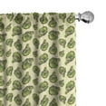 thumbnail image 1 of Ambesonne Vintage Window Curtains, Polygonal Style Vegetables, Each 28" W x 84" L, Peacock Green and Fawn, 1 of 4