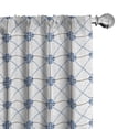 thumbnail image 1 of Ambesonne Vintage Window Curtains, Portuguese Mosaic Tiles, Each 28" W x 63" L, White Brown and Blue, 1 of 5