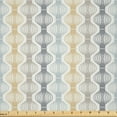 thumbnail image 1 of Ambesonne Vintage 70's Fabric by the Yard Microfiber, Curved Stripes Art, 10 Yards, Ecru White Soft Blue, 1 of 2