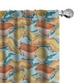 thumbnail image 1 of Ambesonne Vintage Airplane Curtains, Zeppelin Blimp, Pair of 28"x84", Multicolor, 1 of 5