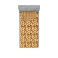 thumbnail image 1 of Ambesonne Vintage Airplane Fitted Sheet & Pillow Sham Set, Aviation Style, Twin, Pale Brown Red Yellow, 1 of 2