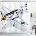 thumbnail image 1 of Ambesonne Vintage Airplane Shower Curtain, Classic Dallas, 69"Wx70"L, Multicolor, 1 of 3