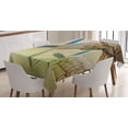 thumbnail image 1 of Ambesonne Vintage Airplane Tablecloth Rectangular Table Cover, Old Aircraft, 52"x70", Brown Blue Yellow, 1 of 4