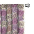 thumbnail image 1 of Ambesonne Vintage Asian Window Curtains, Chrysanthemums Spring, Each 28" W x 63" L, White Cream and Baby Pink, 1 of 4