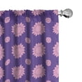 thumbnail image 1 of Ambesonne Vintage Asian Curtains, Thai Flowers Abstract, Pair of 28"x84", Blue Violet Baby Pink, 1 of 4