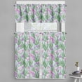 thumbnail image 1 of Ambesonne Vintage Asian Valance & Curtain, Purple Iris with Bird, 55"x24", Baby Blue Pink, 1 of 7