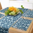 thumbnail image 1 of Ambesonne Vintage Aztec Table Runner & Placemats, Scandinavian Tribal, Placemat 4 pcs + Runner 12"x72", Dark Sky Blue White, 1 of 2