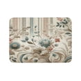 thumbnail image 1 of Ambesonne Vintage Bath Mat, Soft Color Floral Nostalgia, 30.2" x 20", Eggshell Pale Slate Blue, 1 of 3
