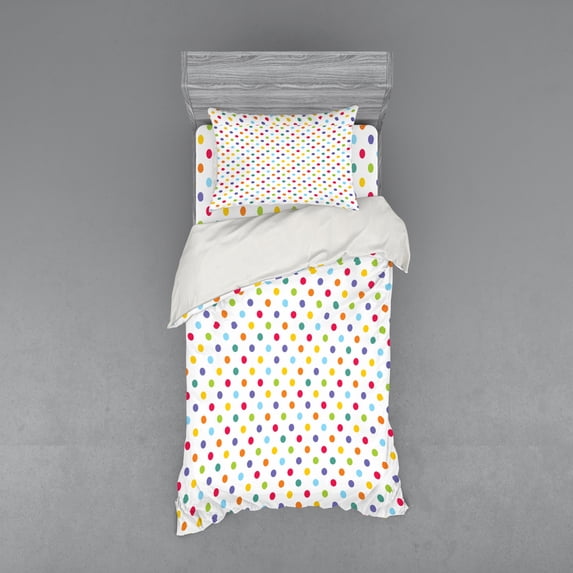 Ambesonne Vintage Bedding Set 3 Pcs, Circular Vintage Fashion, Twin XL, Multicolor