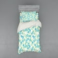 thumbnail image 1 of Ambesonne Vintage Bedding Set 3 Pcs, Nostalgic Flower Summer, Twin, Almond Green Pale Yellow, 1 of 2