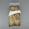thumbnail image 1 of Ambesonne Vintage Bedding Set 3 Pcs, Old Map World, Twin, Multicolor, 1 of 2