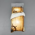 thumbnail image 1 of Ambesonne Vintage Bedding Set 3 Pcs, Old Paper Effect Wheel, Twin, Brown, 1 of 2