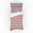 thumbnail image 1 of Ambesonne Vintage Bedding Set 3 Pcs, Swirled Leaves of Lotus, Twin XL, Salmon Dark Teal Dust, 1 of 3