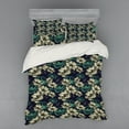 thumbnail image 1 of Ambesonne Vintage Bedding Set 4 Pcs, Blossoms Dragonflies, Queen, Mint Green and Dark Blue, 1 of 2