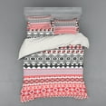 thumbnail image 1 of Ambesonne Vintage Bedding Set 4 Pcs, Classic Culture Knit Signs, Queen, Red Black, 1 of 3