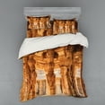 thumbnail image 1 of Ambesonne Vintage Bedding Set 4 Pcs, Famous Monument, Queen, Sand Brown, 1 of 3