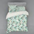 thumbnail image 1 of Ambesonne Vintage Bedding Set 4 Pcs, Ottoman Heraldic Style, Queen, Aqua, 1 of 2