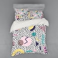 thumbnail image 1 of Ambesonne Vintage Bedding Set 4 Pcs, Retro Geometric Shapes, Queen, Navy Yellow Pink, 1 of 3