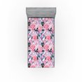 thumbnail image 1 of Ambesonne Vintage Birds Fitted Sheet, Dreamy Aura Print, Twin Size, Hot Pink and Pale Blue, 1 of 5