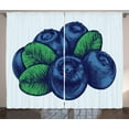 thumbnail image 1 of Ambesonne Vintage Blue Curtains 2 Panel Set, Vintage Blueberry, 108" x 63", Pale Blue Navy Blue, 1 of 3