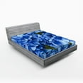 thumbnail image 1 of Ambesonne Vintage Blue Fitted Sheet 2 Pcs Set, Hydrangea Flower, Queen, Dark Olive Green Blue, 1 of 3