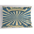 thumbnail image 1 of Ambesonne Vintage Blue Pillow Sham, Retro Circus Tent, 26" X 20", Blue and Beige, 1 of 2