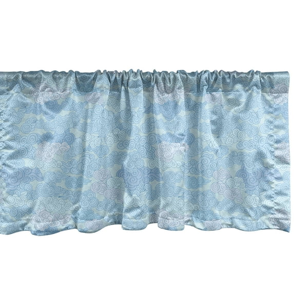Ambesonne Vintage Blue Window Valance, Cloudy Sky Chinese, 54" X 12", Pale Blue