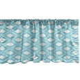 thumbnail image 1 of Ambesonne Vintage Blue Window Valance, Ogee Style Lines, 54" X 18", Pale Blue White, 1 of 3