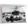 thumbnail image 1 of Ambesonne Vintage Boat Pillow Sham, Vintage San Diego, 36" X 20", Black and White, 1 of 2