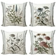 thumbnail image 1 of Ambesonne Vintage Botanical Throw Pillow Cover 4 Pack, Nostalgic Flowers, 16", Sage Green and Blue Grey, 1 of 4