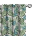 thumbnail image 1 of Ambesonne Vintage Botany 4-Panel Curtains, Exotic Palm Tree, 56"x95", Pale Green Dark Seafoam, 1 of 1