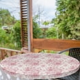 thumbnail image 1 of Ambesonne Vintage Botany Fitted Round Tablecloth, English Flora Garden, 40"- 44" Diameter, Pale Rose Pale Ruby, 1 of 5