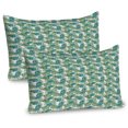 thumbnail image 1 of Ambesonne Vintage Botany Pillow Sham 2 Pack, Exotic Palm Tree, 30"x20", Pale Green Dark Seafoam, 1 of 3