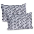 thumbnail image 1 of Ambesonne Vintage Botany Pillow Sham 2 Pack, Hydrangea Floral, 26"x20", Indigo Purpleblue, 1 of 3