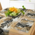 thumbnail image 1 of Ambesonne Vintage Botany Table Runner & Placemats, Close up Cocoa Beans, Placemat 4 pcs + Runner 12"x90", Amber Charcoal Grey, 1 of 2
