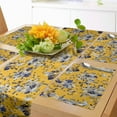 thumbnail image 1 of Ambesonne Vintage Botany Table Runner & Placemats, Forget Me Not Art, Placemat 4 pcs + Runner 14"x90", Yellow Lavender, 1 of 2