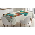 thumbnail image 1 of Ambesonne Vintage Car Tablecloth Rectangular Table Cover, Rickshaw Luggage, 60"x90", Multicolor, 1 of 3