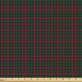 thumbnail image 1 of Ambesonne Vintage Christmas Fabric by the Yard Upholstery, Holiday Plaid, 1 Yard, Ruby and Hunter Green, 1 of 5