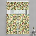 thumbnail image 1 of Ambesonne Vintage Christmas Valance & Curtain, Boho Ethnic Folk, 55"x30", Pale Yellow Multicolor, 1 of 7