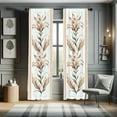 thumbnail image 1 of Ambesonne Vintage Curtains 2 Panel Set, Nostalgic Antique Leaf Art, Pair of - 28" x 63", Ecru Pale Brown Green, 1 of 4