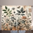 thumbnail image 1 of Ambesonne Vintage Curtains 2 Panel Set, Witchcore Medieval Leaves, 108" x 63", Pale Mustard Laurel Green, 1 of 2
