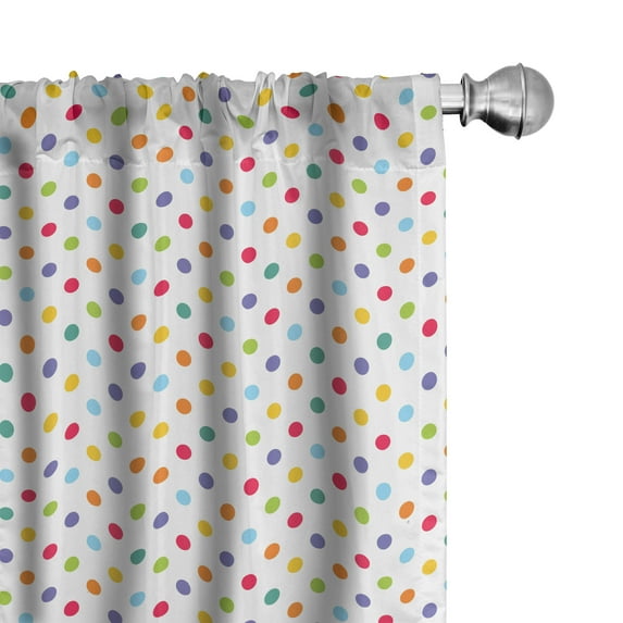 Ambesonne Vintage Curtains, Circular Vintage Fashion, Pair of 28"x63", Multicolor